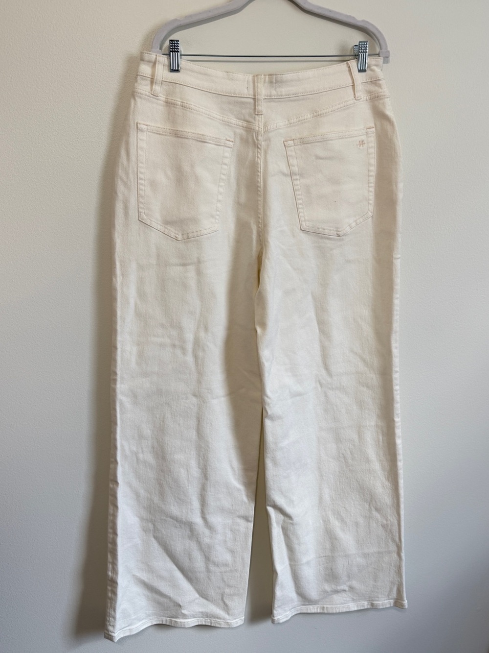 NEW NAADAM Soft Denim Twill Wide Leg Pant Milk Size 10 Women's Jeans High Rise - Picture 6 of 8